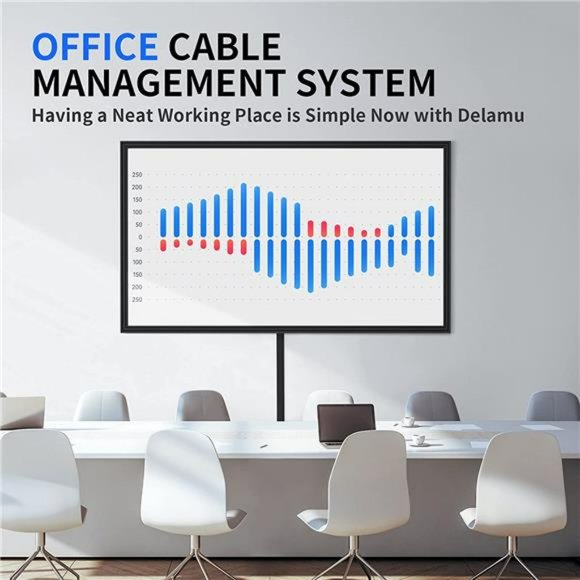 142in Cord Cover, Paintable Wire Channel - 9X L15.7in, W0.59in, H0.4in, Black - Picture 6 of 7